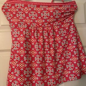 Flowy bandeau tankini top